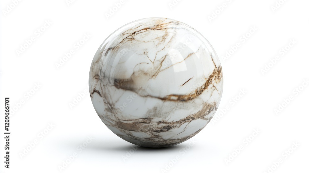 Elegant marble sphere featuring intricate natural patterns against a clean white background. Ideal for design and architectural themes. Elegant marble sphere featuring intricate natural patterns against a clean white background. Ideal for design and architectural themes.