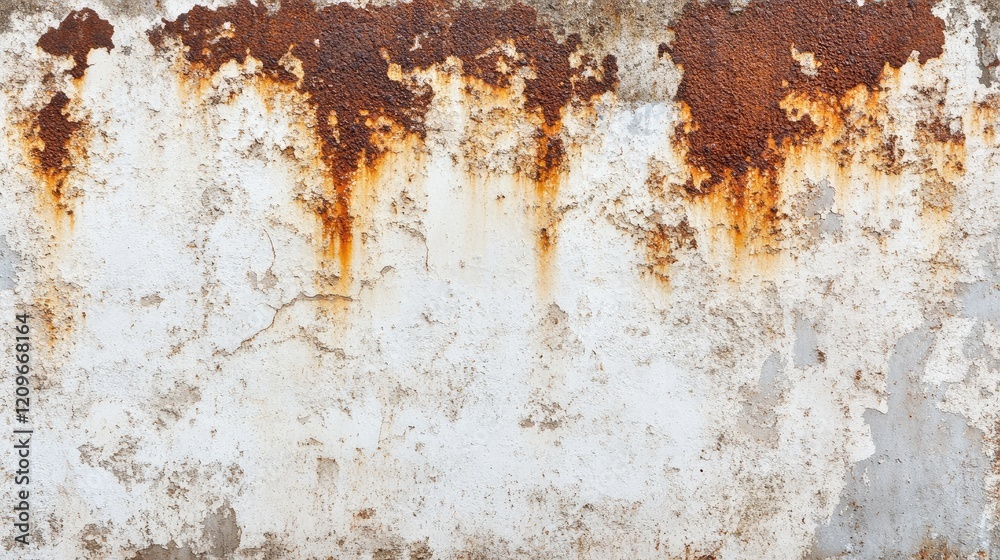 Rusty texture on weathered wall with peeling paint creating a distressed background perfect for design and artistic projects. Rusty texture on weathered wall with peeling paint creating a distressed background perfect for design and artistic projects.