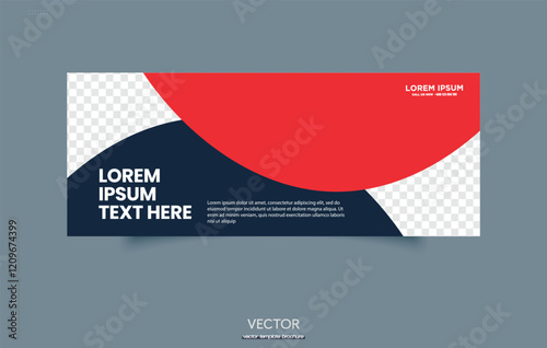 Red corporate banner templates. elegant modern checkered