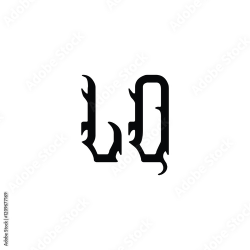 LQ monogram logo design letter text name symbol monochrome logotype alphabet character simple logo photo