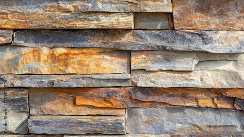 Textured layers of stratified shale rock and mudstone showing natural geological formations and earthy tones for background or design use. photo