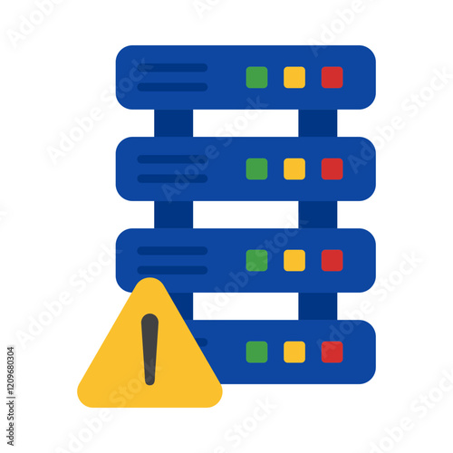 Server down flat icon
