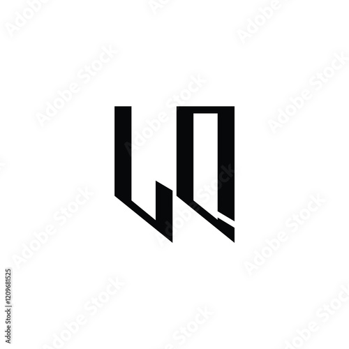 LQ monogram logo design letter text name symbol monochrome logotype alphabet character simple logo photo