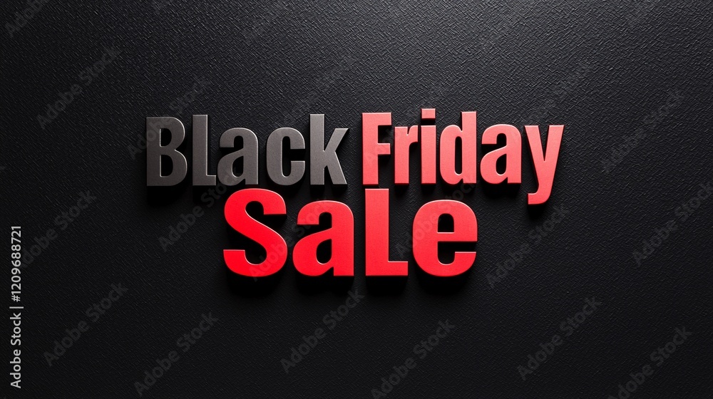 Fototapeta premium Black friday sale excitement retail stores promotional content urban environment eye-level view consumerism concept