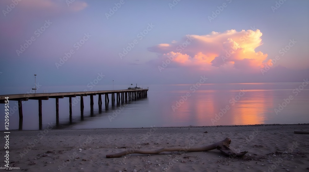 Obraz premium Twilight Harbor Serenity