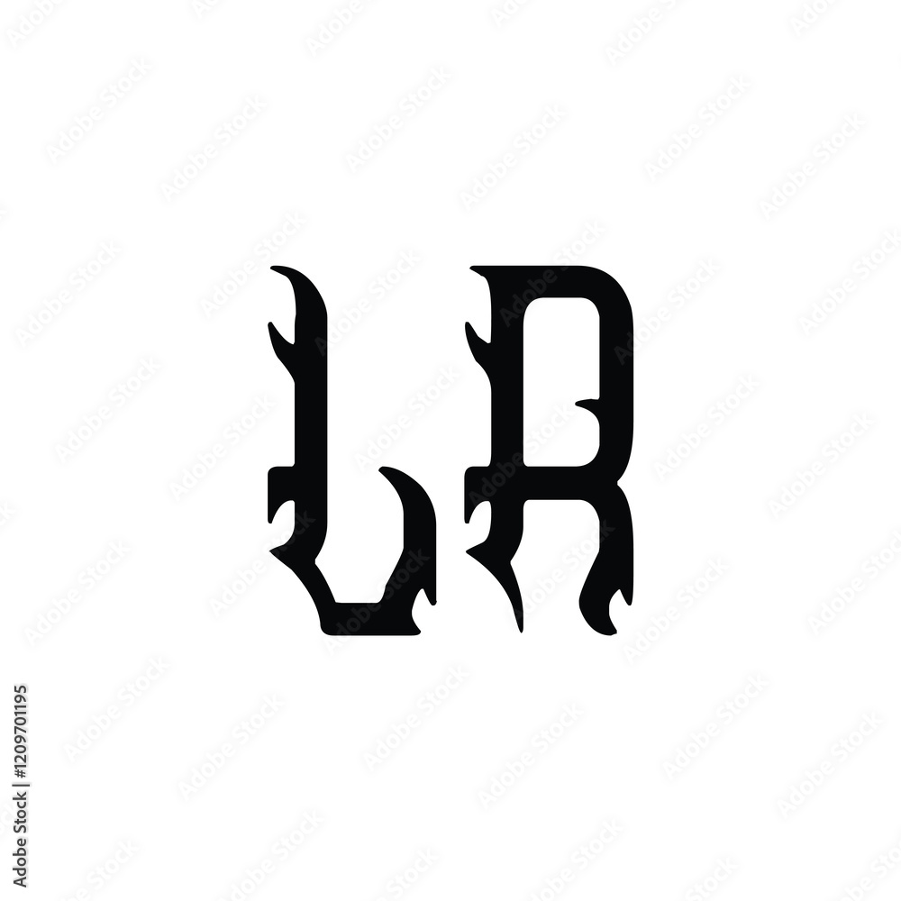 LR monogram logo design letter text name symbol monochrome logotype alphabet character simple logo LR monogram logo design letter text name symbol monochrome logotype alphabet character simple logo