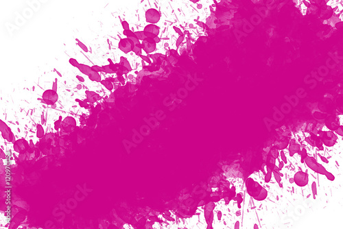Bright colorful watercolor splash splatter stain brush strokes on white background. Modern vibrant aquarelle spot.