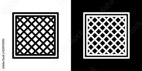 Mosquito net icon set in black and white stroke