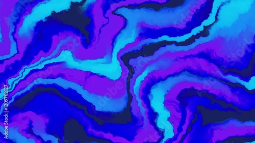 Watercolor animation in blue and purple colors. Liquid animation background. Smoke animation