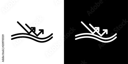 Reflect icon set in black and white stroke