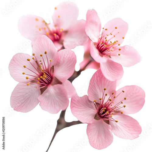 Cherry blossom, sakura flowers, isolated from background. suitable for use in design, architecture, decoration, as well as for use with natural materials both in print and on the Internet