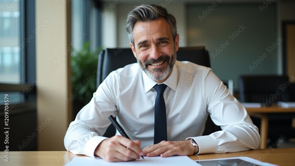 businessman in the office wearing white suit working businessman in the office wearing white suit working