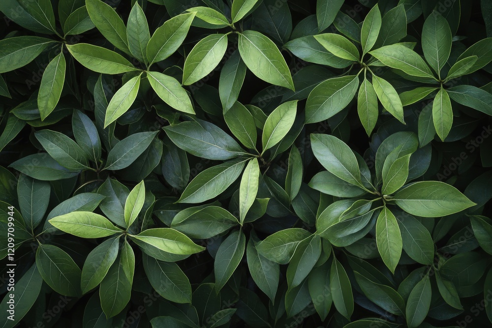 Close up of green banana leaves against a black background Close up of green banana leaves against a black background