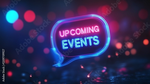 neon lights future vip upcoming events banner background for business, marketing and advertising events