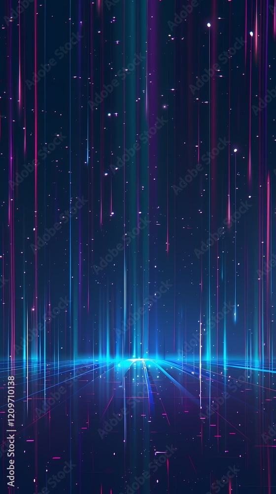 Digital Technology Aurora Starlight poster background Digital Technology Aurora Starlight poster background