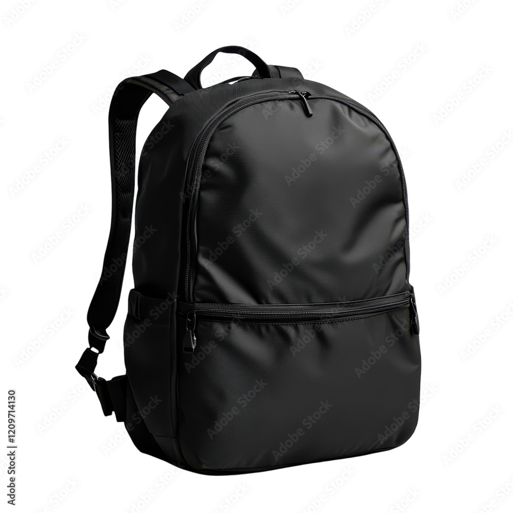 Black Backpack Mockup Studio on transparent background. Black Backpack Mockup Studio on transparent background.
