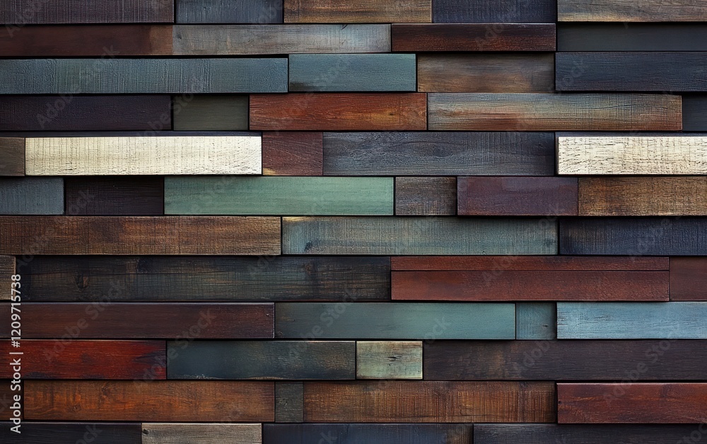 A close-up view of a wooden wall featuring a variety of colors and textures, showcasing natural grain patterns and craftsmanship. A close-up view of a wooden wall featuring a variety of colors and textures, showcasing natural grain patterns and craftsmanship.
