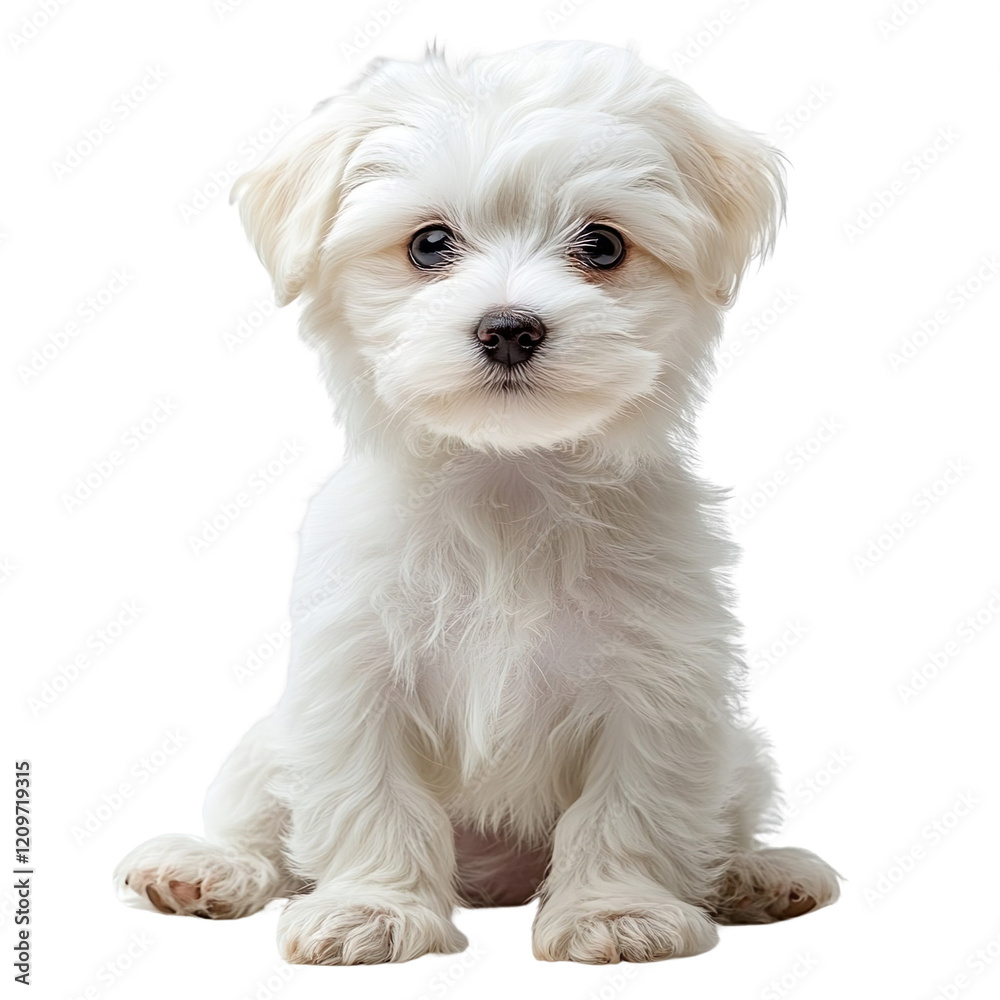 white maltese puppy isolated on transparent background white maltese puppy isolated on transparent background