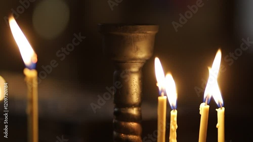 Candles in a Catholic church.