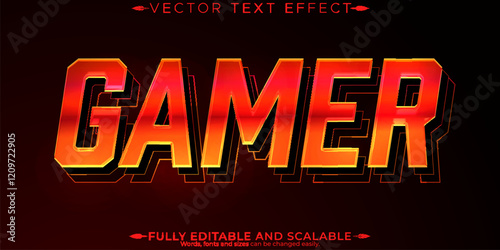 Game legend text effect, editable gaming and cyber text style