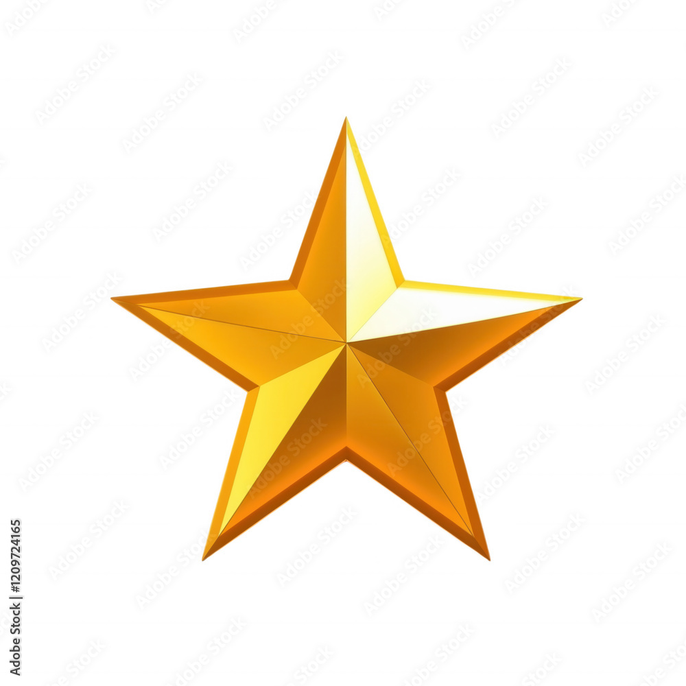 A shiny golden star rendered with clean, sharp edges and a glossy texture, set against a transparent background. Perfect for awards, achievements, or decorative elements in design. A shiny golden star rendered with clean, sharp edges and a glossy texture, set against a transparent background. Perfect for awards, achievements, or decorative elements in design.