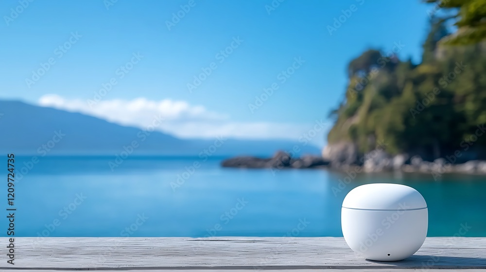 custom made wallpaper toronto digitalWhite Portable Speaker by the Ocean