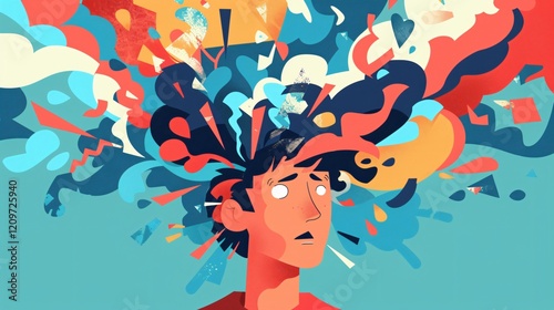 Exploring the Chaos of Irrational Thinking Mindset in a Dynamic Image