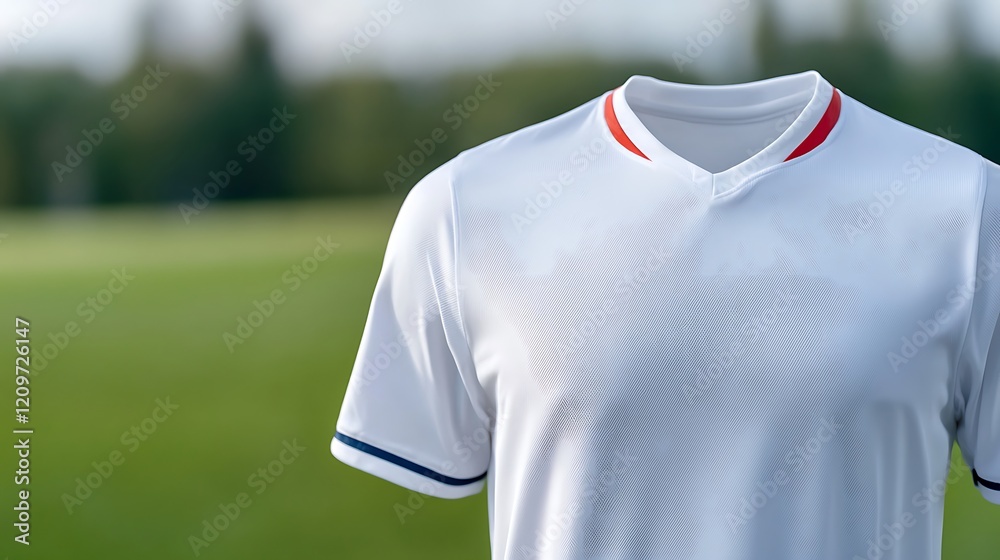 custom made wallpaper toronto digitalWhite Sports Jersey with Red and Blue Accents