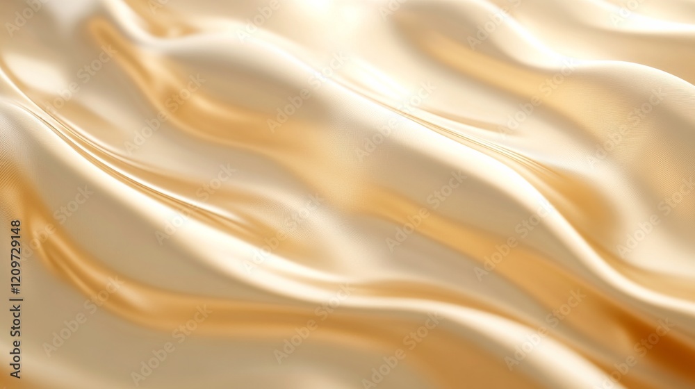 Obraz premium 3d render, abstract background with blurred shapes, glossy wavy lines