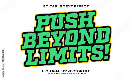 Fitness gym text effect, editable text effect and workout 3d font style bold shadow exercise poster design