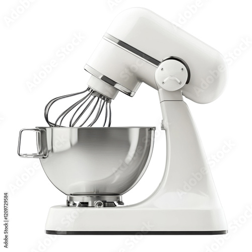 Electric Mixer White Background on transparent background.