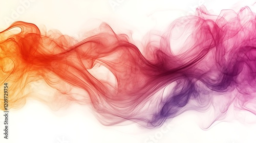 Abstract Colorful Smoke Wave Design Art