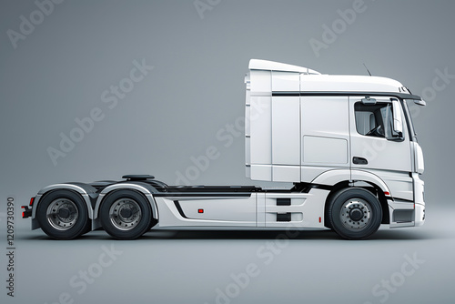White truck mockup for branding and marketing. Generative Ai.