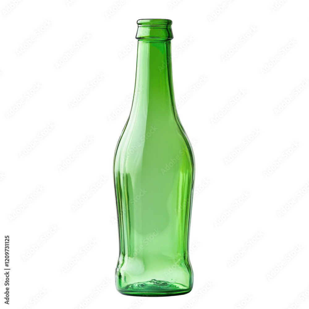 Empty Glass Bottle on White on transparent background. Empty Glass Bottle on White on transparent background.