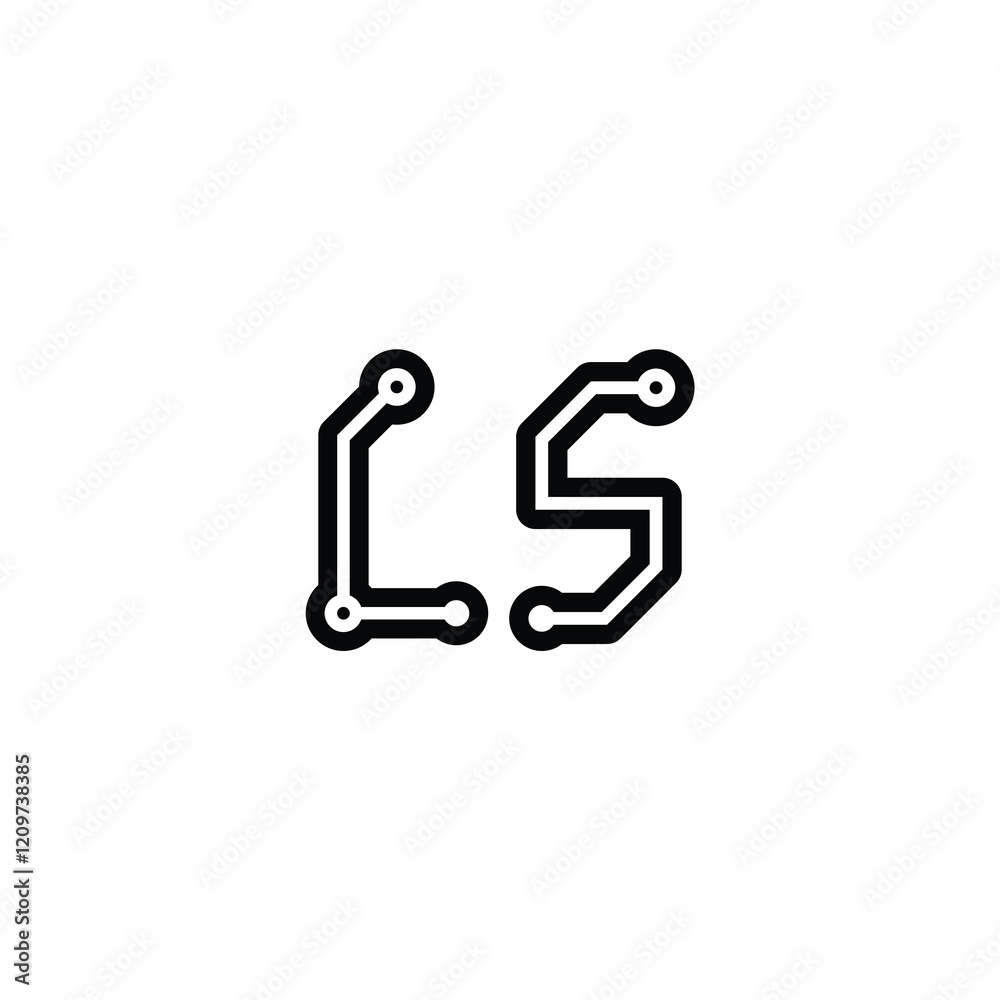 LS monogram logo design letter text name symbol monochrome logotype alphabet character simple logo LS monogram logo design letter text name symbol monochrome logotype alphabet character simple logo
