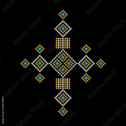Rhinestone applique collar design for t-shirt or blouse hot-fix transfer. Abstract beautiful glitter applique rhinestone motif.	