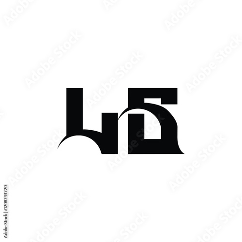 LS monogram logo design letter text name symbol monochrome logotype alphabet character simple logo