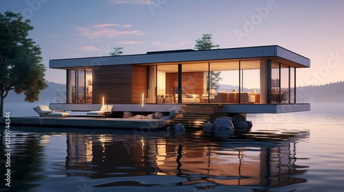 A photo of a Modern Minimal Floating House Design