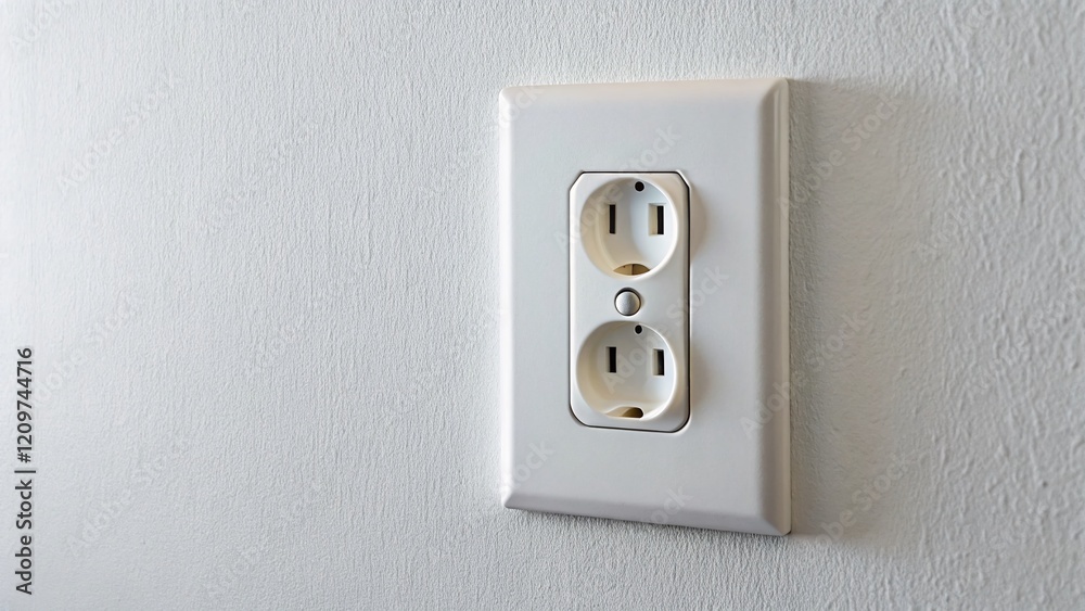 Standard US Electrical Outlet, Power Socket in Modern Home Interior Standard US Electrical Outlet, Power Socket in Modern Home Interior