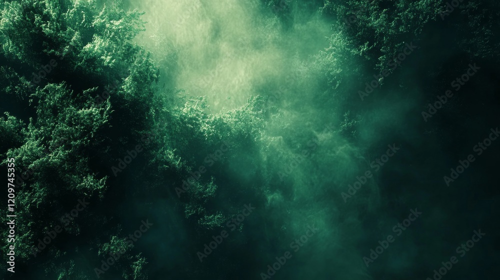 Obraz premium Abstract background, organic, flowing, deep forest green background 