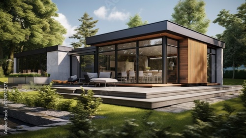 A photo of a Modern Prefabricated House