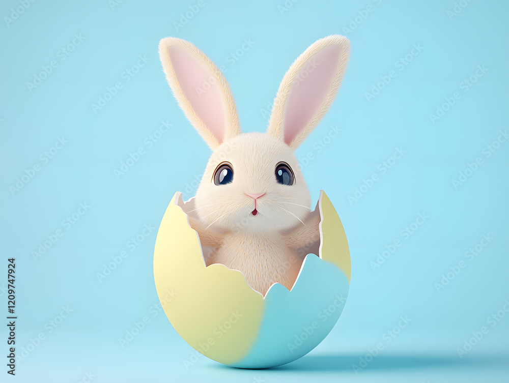 Obraz premium Multi-colored Easter eggs on a spring background. Happy easter.