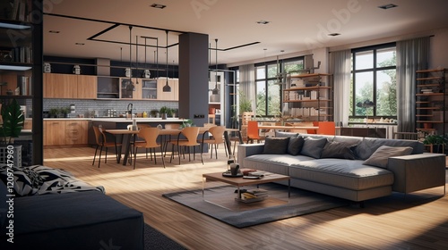 A photo of a Modern Student Residence with Sleek