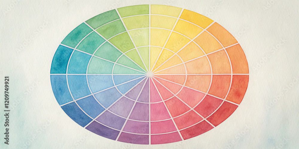 Fototapeta premium A Watercolor Circle for Artistic and Creative Applications