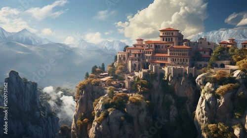 A photo of a Monastery Harmonizing with the famous landmark