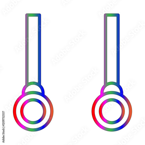 Acrobat line gradient icon