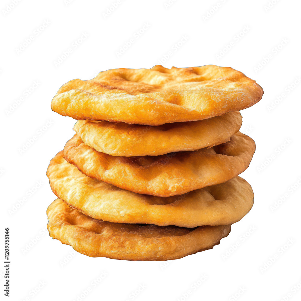 Pile of Langos isolated on transparent background Pile of Langos isolated on transparent background