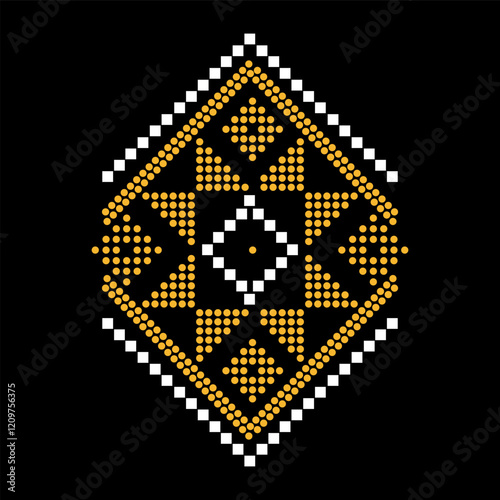 Rhinestone applique collar design for t-shirt or blouse hot-fix transfer. Abstract beautiful glitter applique rhinestone motif.	
