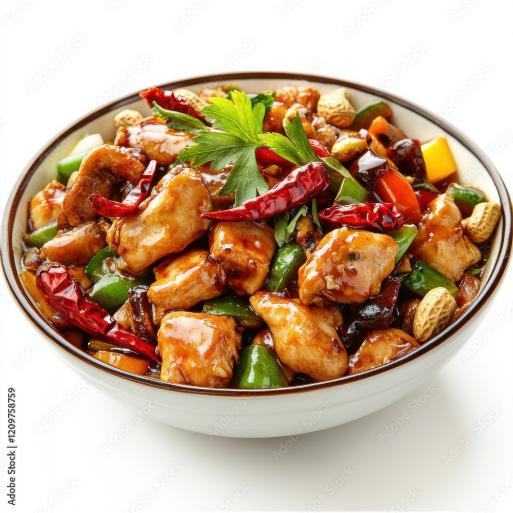 Stir-fried chicken peanuts and vegetables Stir-fried chicken peanuts and vegetables