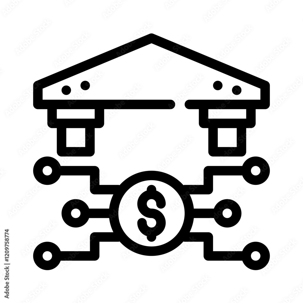 Icon Transfer Receive With Style Outline Icon Transfer Receive With Style Outline